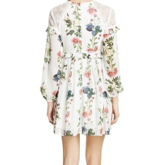 Ted Baker Maryam Ruffle Long Sleeve Dress Sz 0 - Picture 11 of 12